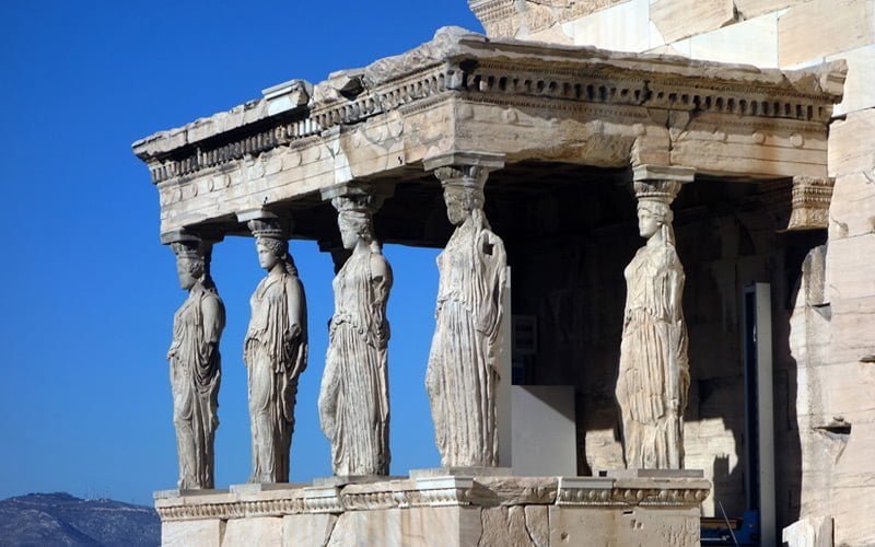 caryatides in parthenon, athens