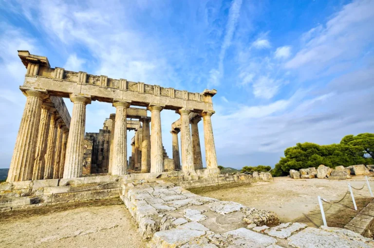 temple of Aphaea in Aegina island, Greece