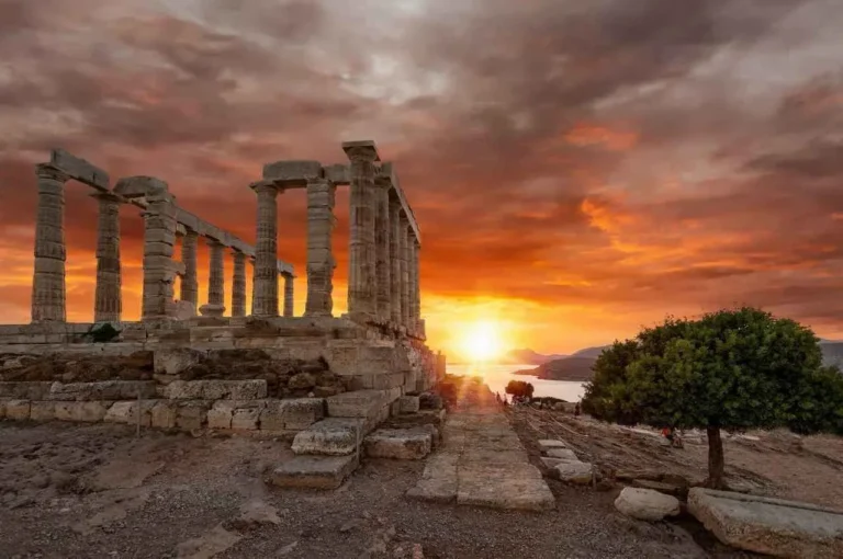 The world’s most amazing Sunset at Cape Sounion 4-h