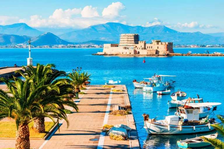 nafplion, islet with mpourtzi fortress